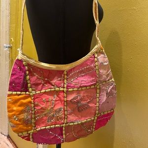 Multi yellow beading in front.Yellow back